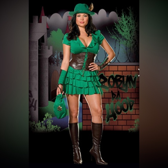 🎃 Halloween Costume Sexy Robyn da Hood (Robin Hood) 💰Size 1X/2X - Picture 5 of 8